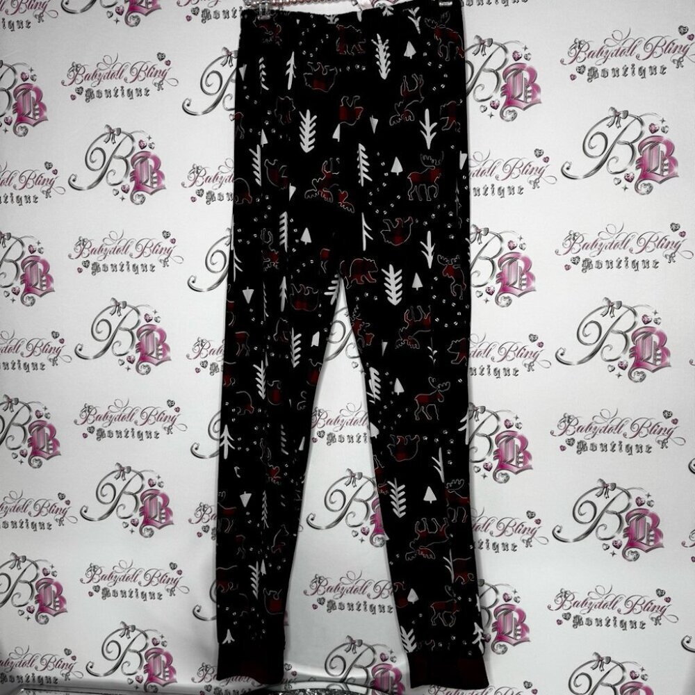 Fammy jammies pants pj plaid moose cabin 🫎 cottage outdoors mountains soft